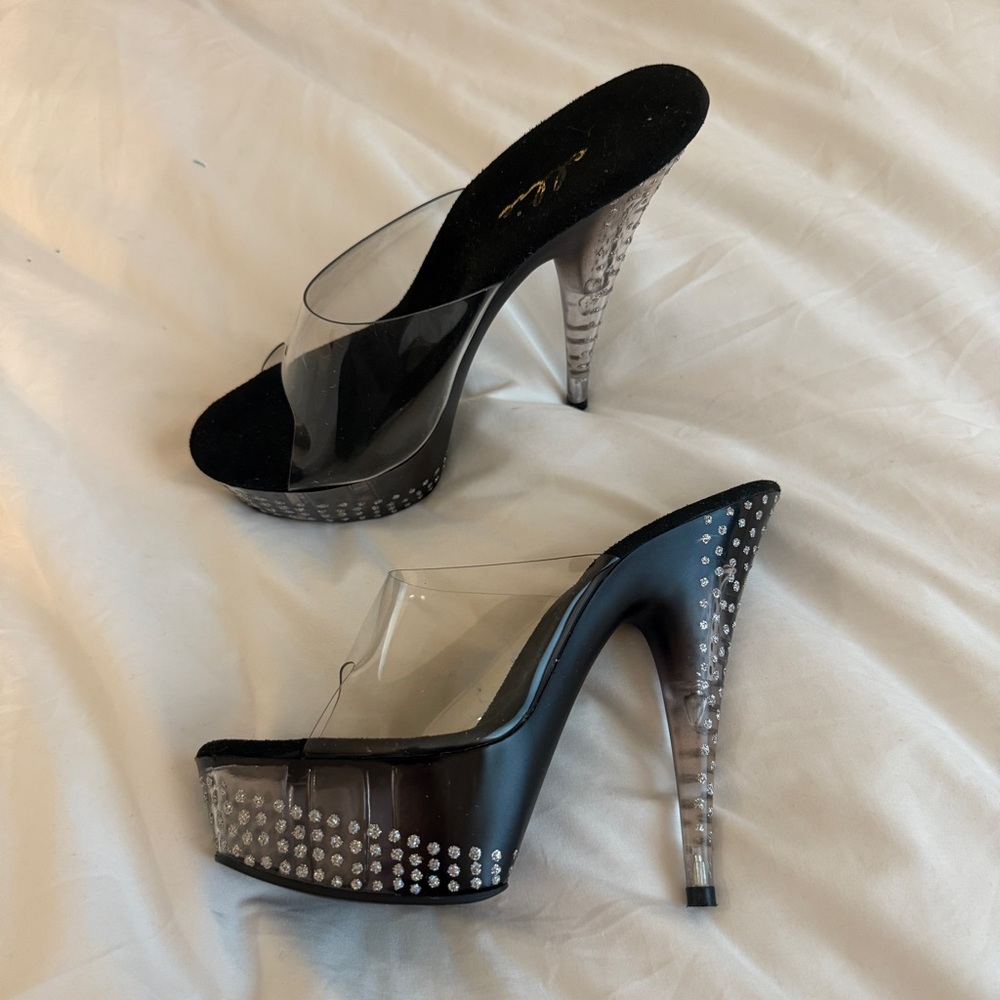 Y2K DEADSTOCK rhinestone heels